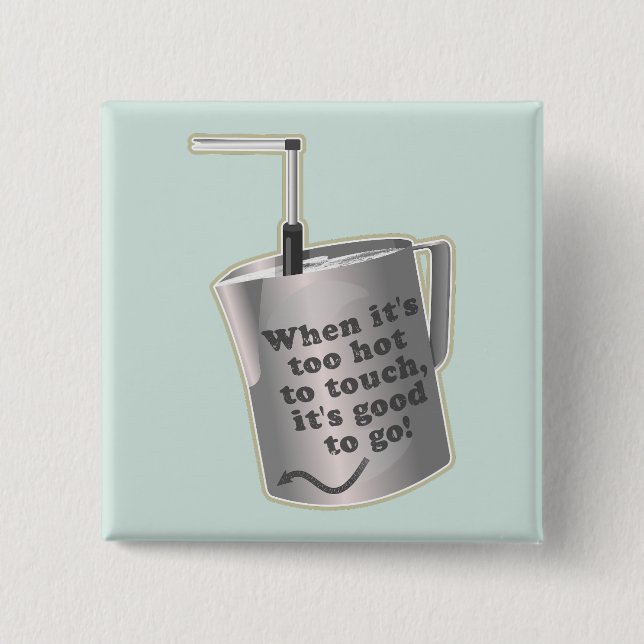 Barista cafe milch Erwärmung jug Button (Vorderseite)