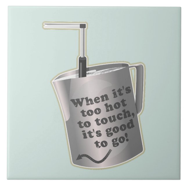 Barista cafe milch Erwärmung jug Fliese (Vorderseite)