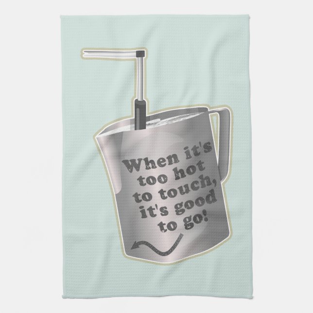 Barista cafe milch Erwärmung jug Geschirrtuch (Vertikal)