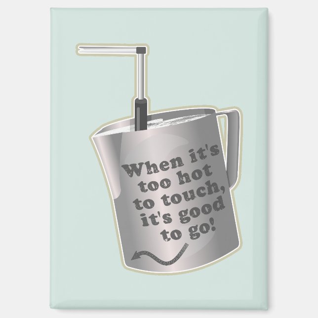 Barista cafe milch Erwärmung jug Magnet (Vorderseite)