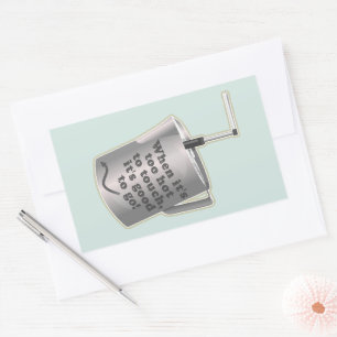 Barista cafe milch Erwärmung jug Rechteckiger Aufkleber