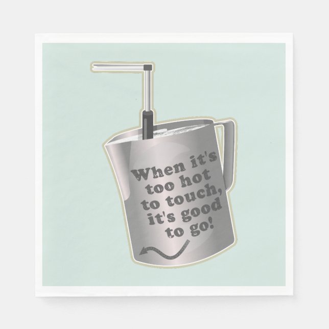 Barista cafe milch Erwärmung jug Serviette (Vorderseite)