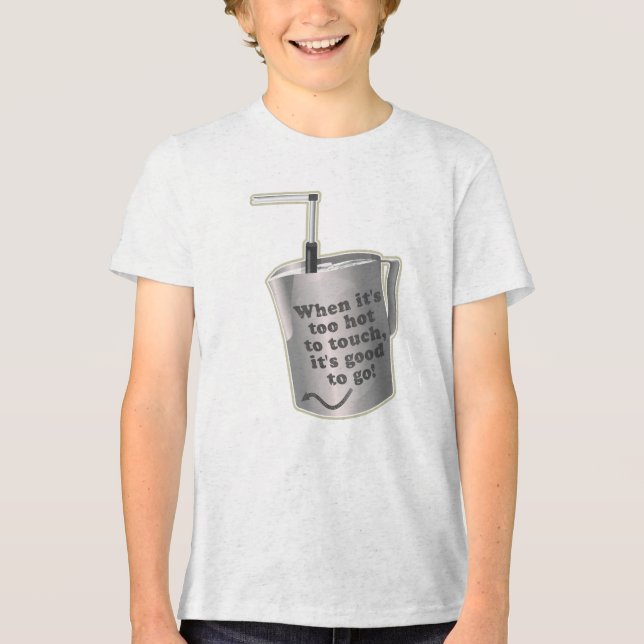 Barista cafe milch Erwärmung jug Tri-Blend Shirt (Vorderseite)