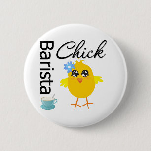Barista Chick Button