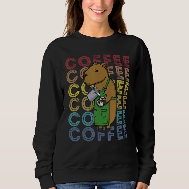 Barista coffee capybara capybarista cappuccinos mi sweatshirt (Vorderseite)