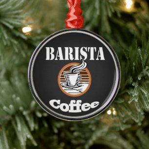 Barista Coffee Ornament Aus Metall