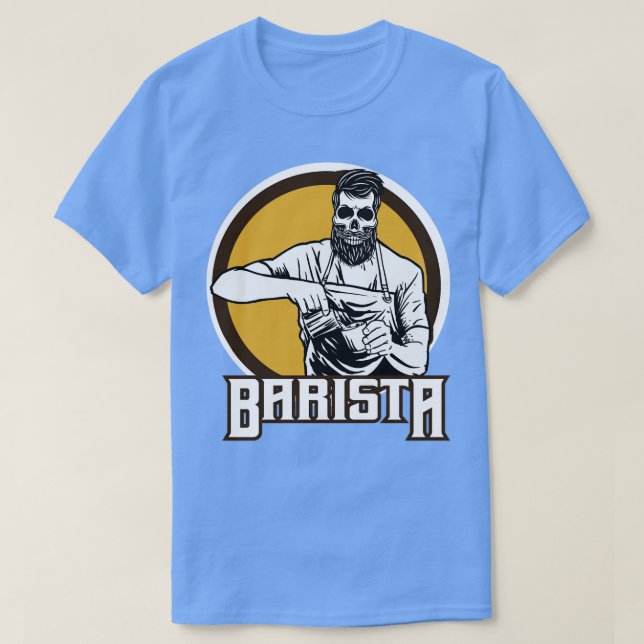 Barista Coffee Skeleton Funny National Barista Day T-Shirt (Design vorne)