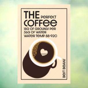 Barista Coffeeshop Fensteraufkleber