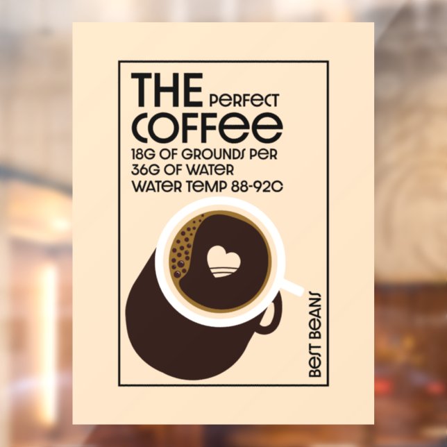 Barista Coffeeshop Fensteraufkleber (Blatt 2)