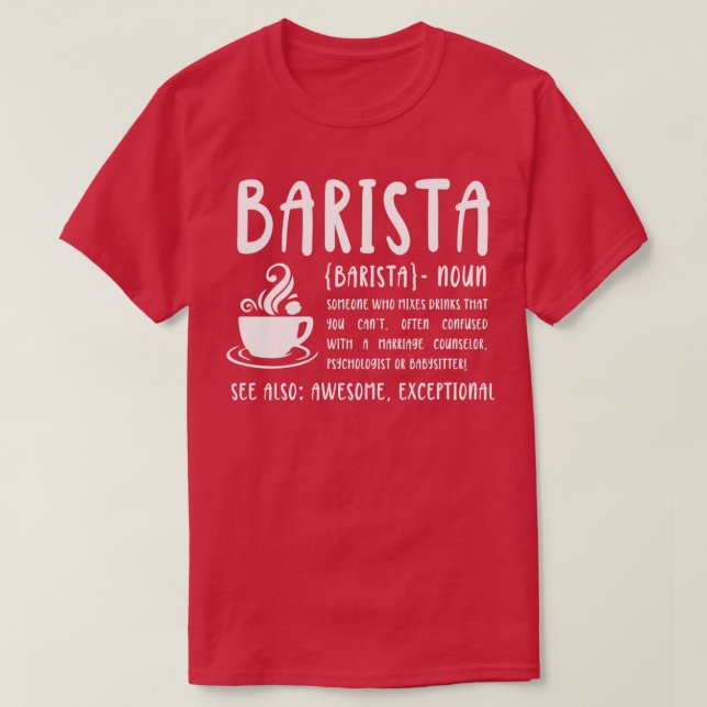 Barista Day Barista Definition 2 T-Shirt (Design vorne)