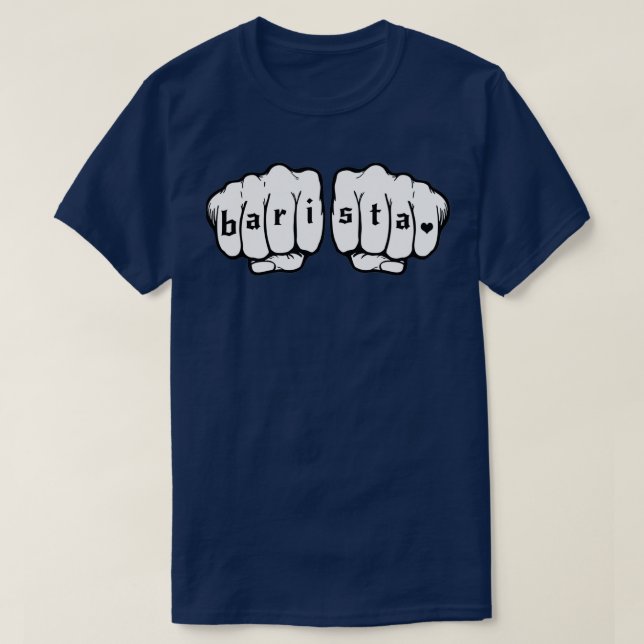 Barista-Fäuste 8 T-Shirt (Design vorne)