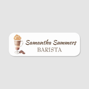 Barista Kaffee Espresso Latte Café Namensschild