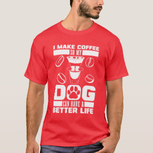 Barista-Kaffee-Künstler-Hund vintage T-Shirt