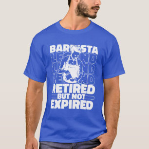 Barista-Kaffee-Künstler Rentner Retro T-Shirt