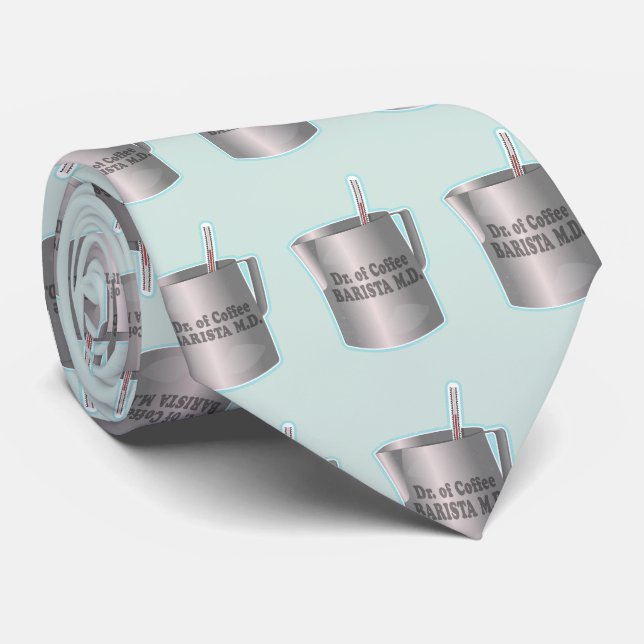 Barista Kaffee macht lustigen Arzt Krawatte (Gerollt)