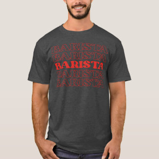 Barista-Kaffeekünstler-Espressomaschine-Kaffeemädc T-Shirt