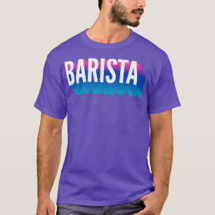 Barista mit langer strahlender Schatten T-Shirt