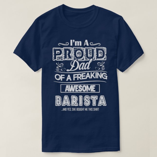 Barista Shirt Barista Vater Shirt (Design vorne)