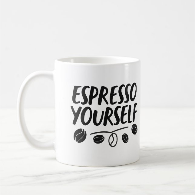Barista Spaß "Espresso Yourself" Tasse (Links)