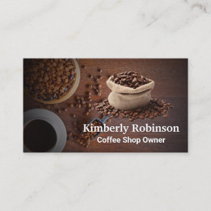 Barista Tüte Kaffeebohnen Visitenkarte