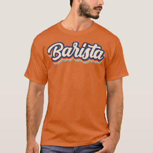 Barista Vintage-Farben T-Shirt