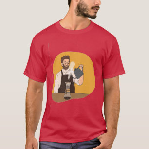 Barista Vorbereitung eines Chemex T-Shirt