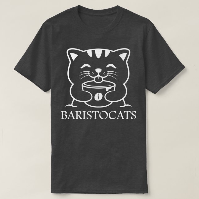 Baristo Cat Kaffee Barista Shirt 6 (Design vorne)