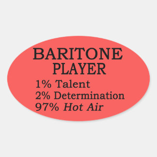 Bariton Hot Air Oval Aufkleber