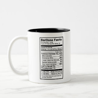 Bariton "Nutrional Informationen " Zweifarbige Tasse