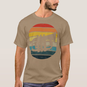 Bariton-Silhouette auf einem abgenutzten Retro-Son T-Shirt