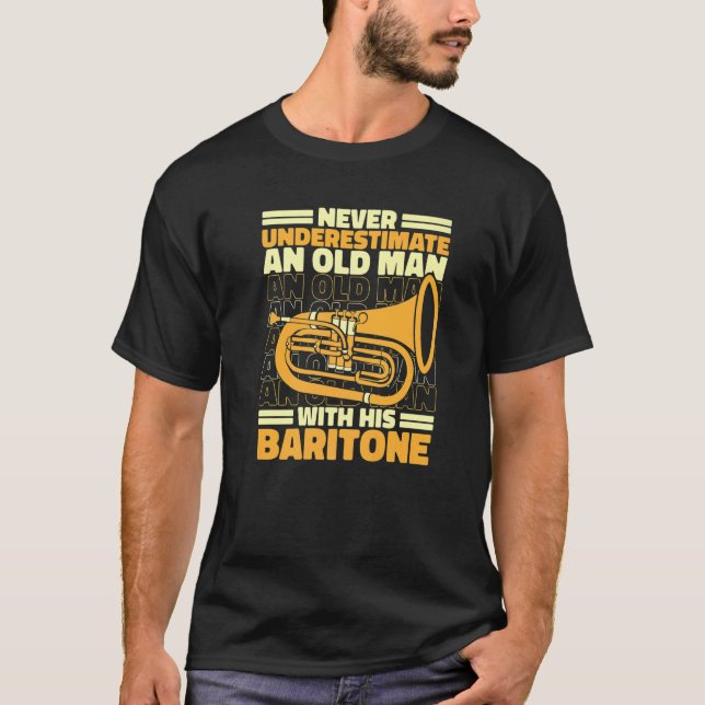 Baritone Bass Euphonium Old Man  1 T-Shirt (Vorderseite)
