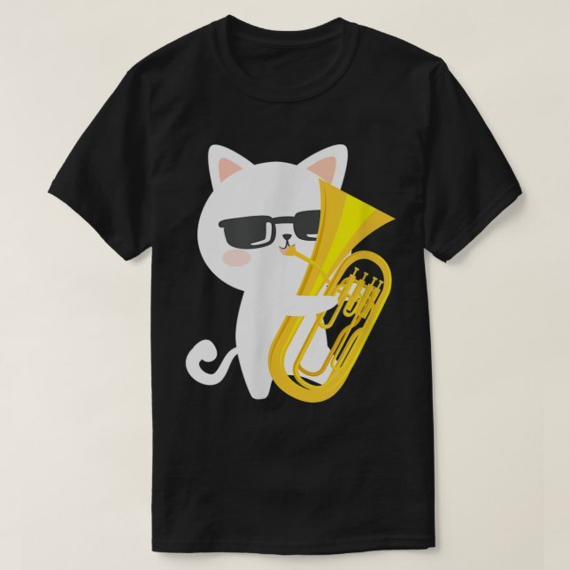 Baritone Cat Niedlich Baritone Euphonium Player Ca T-Shirt (Design vorne)