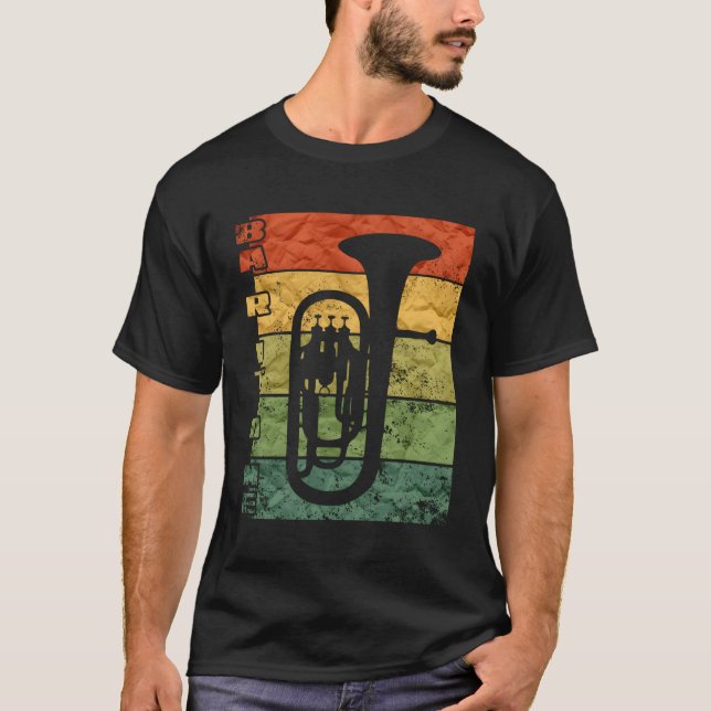 Baritone Horn Baritone Horn Marching Band T-Shirt (Vorderseite)