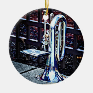 Baritone Horn vor Parade Keramik Ornament