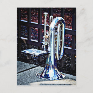 Baritone Horn vor Parade Postkarte