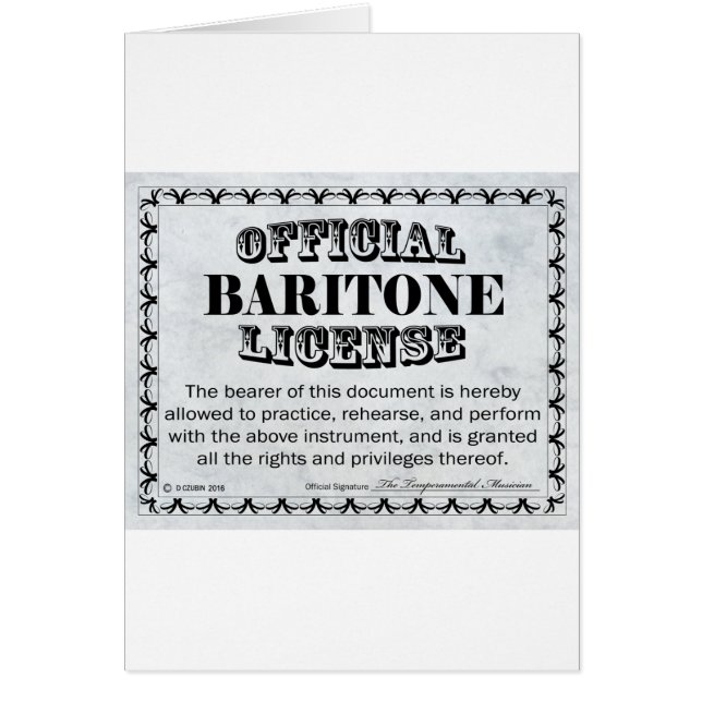 Baritone Lizenz (Vorne)