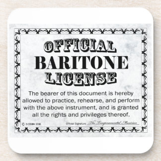 Baritone Lizenz Getränkeuntersetzer