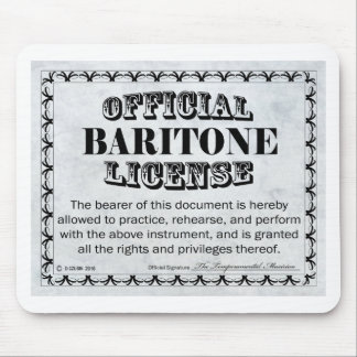 Baritone Lizenz Mousepad