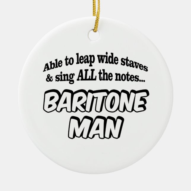 Baritone Man - Music Superhero Keramik Ornament (Vorne)