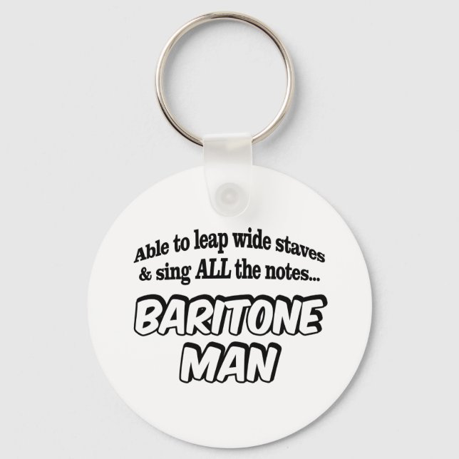 Baritone Man - Music Superhero Schlüsselanhänger (Vorderseite)