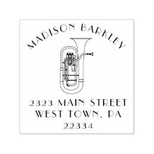 Baritone Musician Band Lehrer Selbstfarbige Briefm