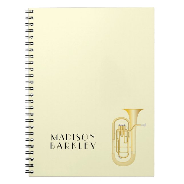 Baritone Musician Band Teacher Notebook Notizblock (Vorderseite)