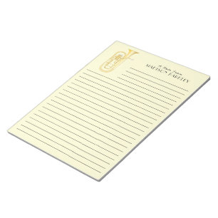 Baritone Musician Band Teacher Notepad Notizblock