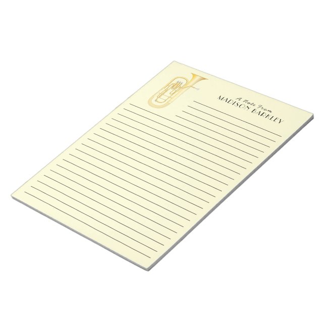 Baritone Musician Band Teacher Notepad Notizblock (angewinkelt)