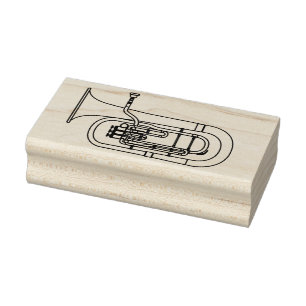 Baritone Musician Band Teacher Rubber Briefmarke Gummistempel
