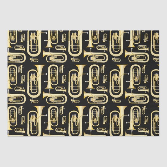 Baritone Musician Band Teacher Tissue Seidenpapier (Vorderseite)