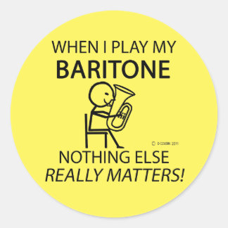 Baritone Nichts Wichtiges Klassisches Runde Sticke Runder Aufkleber