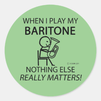 Baritone Nichts Wichtiges Klassisches Runde Sticke Runder Aufkleber