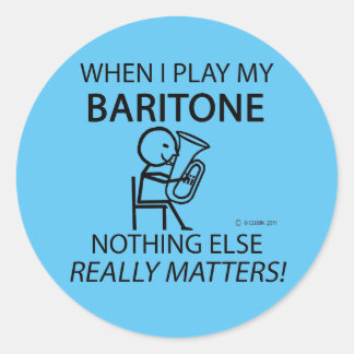 Baritone Nichts Wichtiges Klassisches Runde Sticke Runder Aufkleber