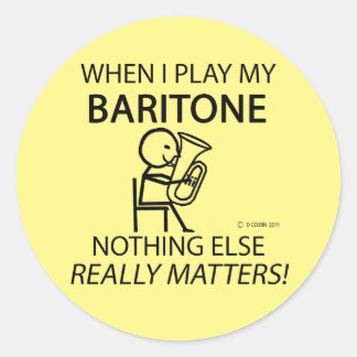 Baritone Nichts Wichtiges Klassisches Runde Sticke Runder Aufkleber
